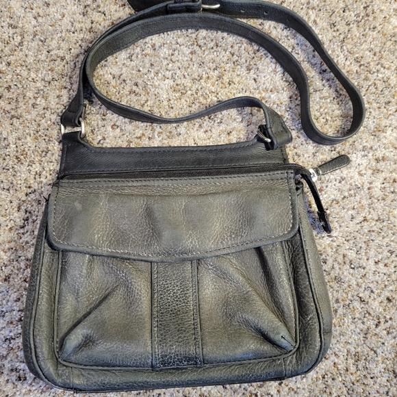 Vintage Fossil Bag Gray 75082 Genuine Leather - Picture 2 of 11